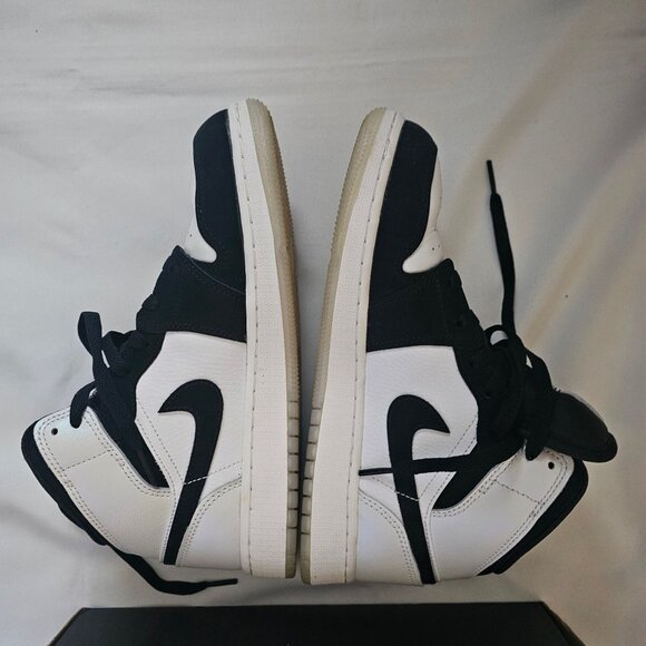 Air Jordan 1 Mid SE Diamond Grade School White/Black Sneakers Kids Size 6Y - Picture 5 of 16